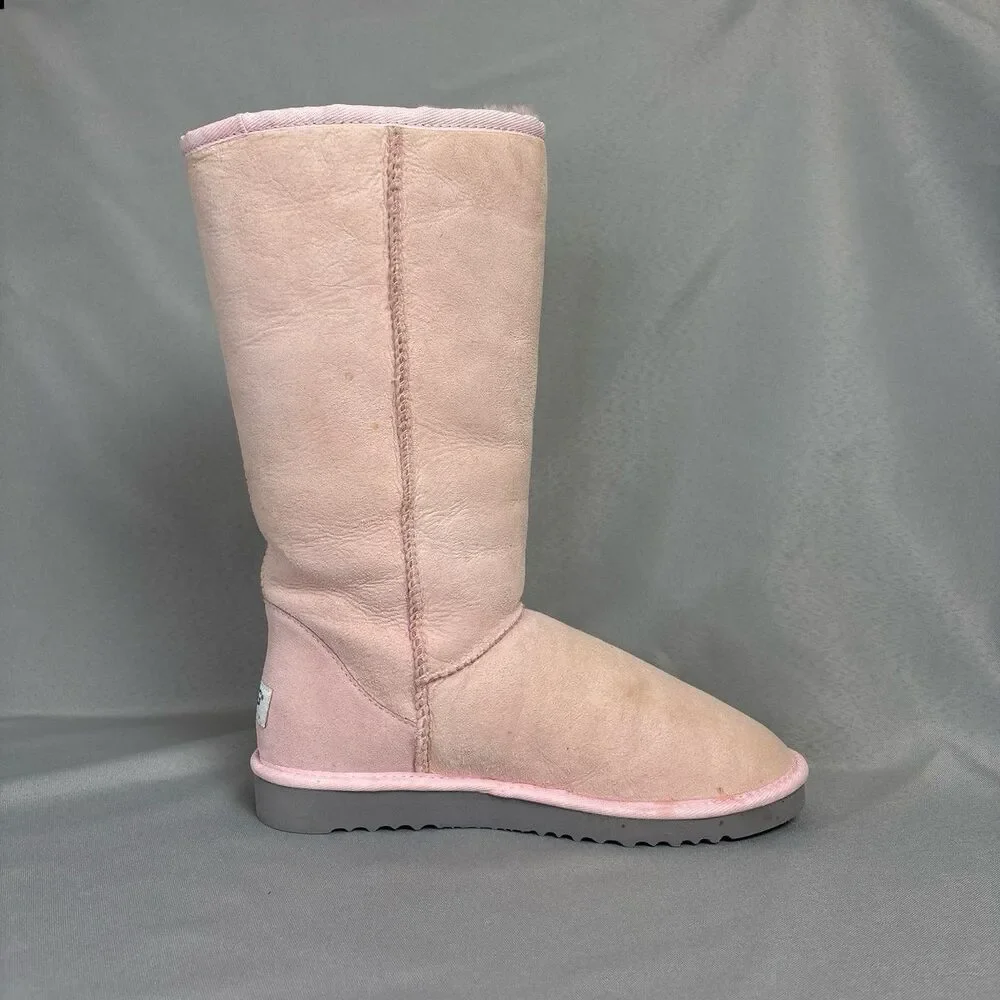 Womens 8 Classic Tall UGG Boots Baby Pink Retired Collectors Extremely Rare Cond - Picture 6 of 12